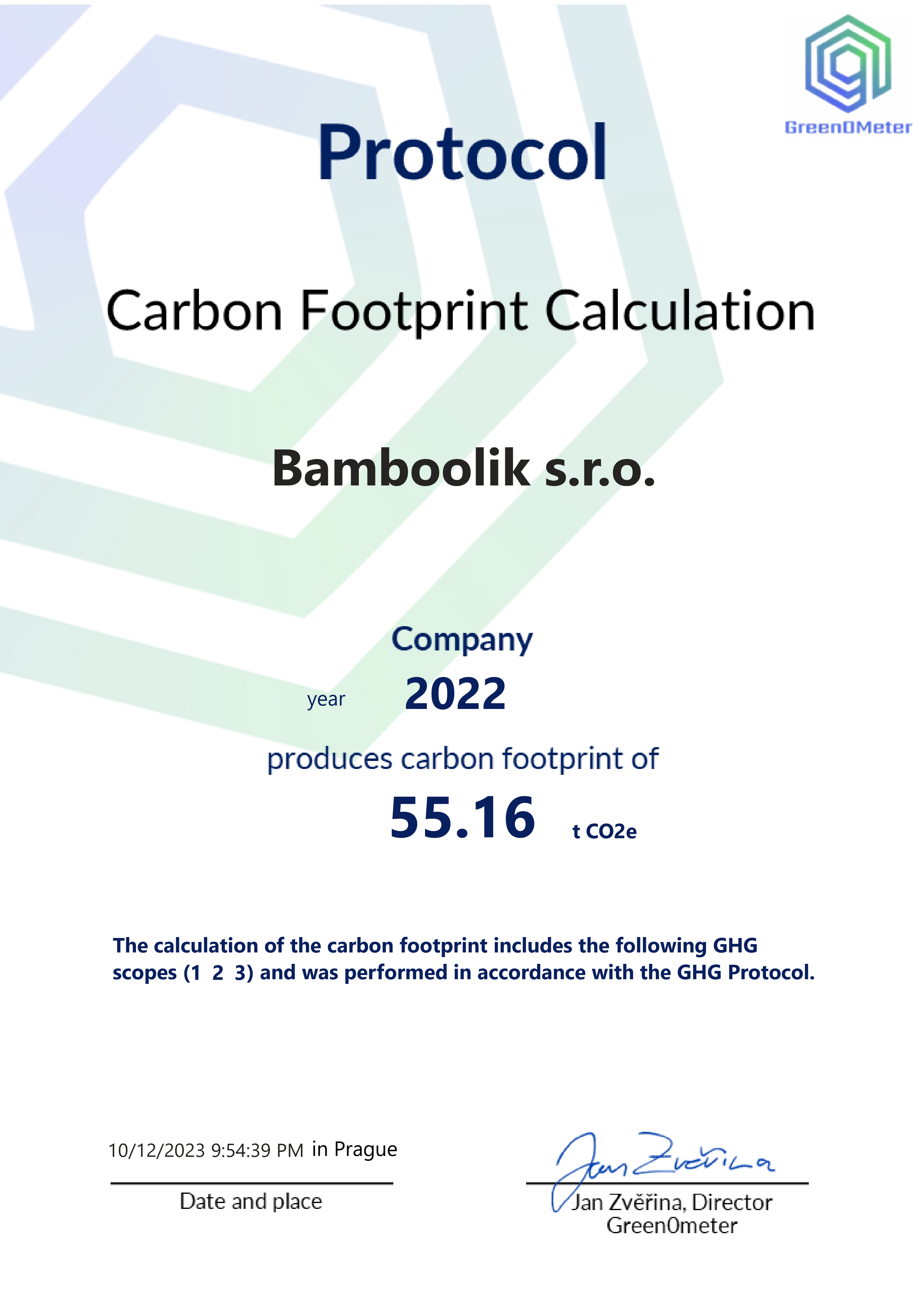 Protokol Carbon Footprint Calculation
